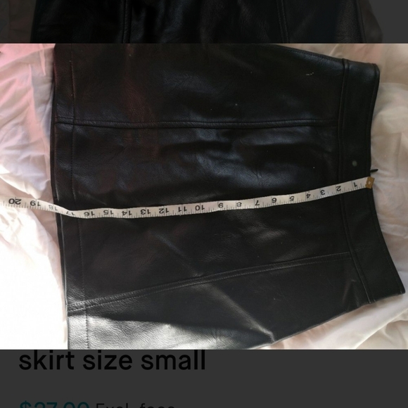 Twik faux leather skirt size small - Picture 2 of 9
